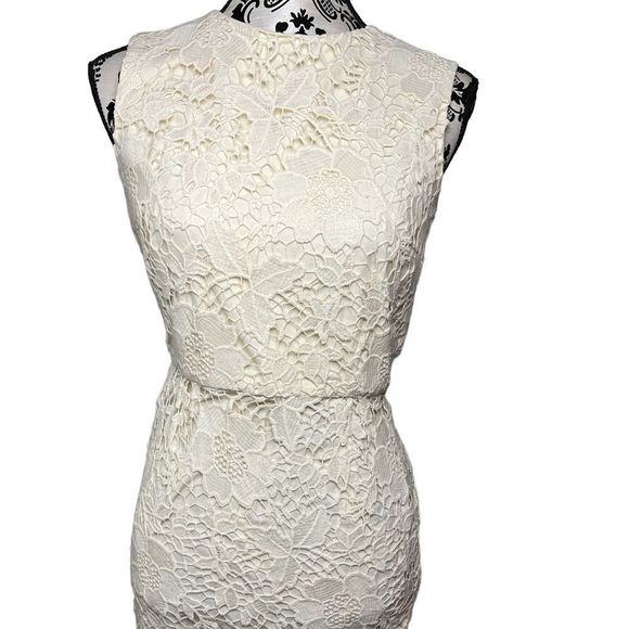 Zara Dress Ivory Sleeveless Open Back Size Small - Picture 5 of 8